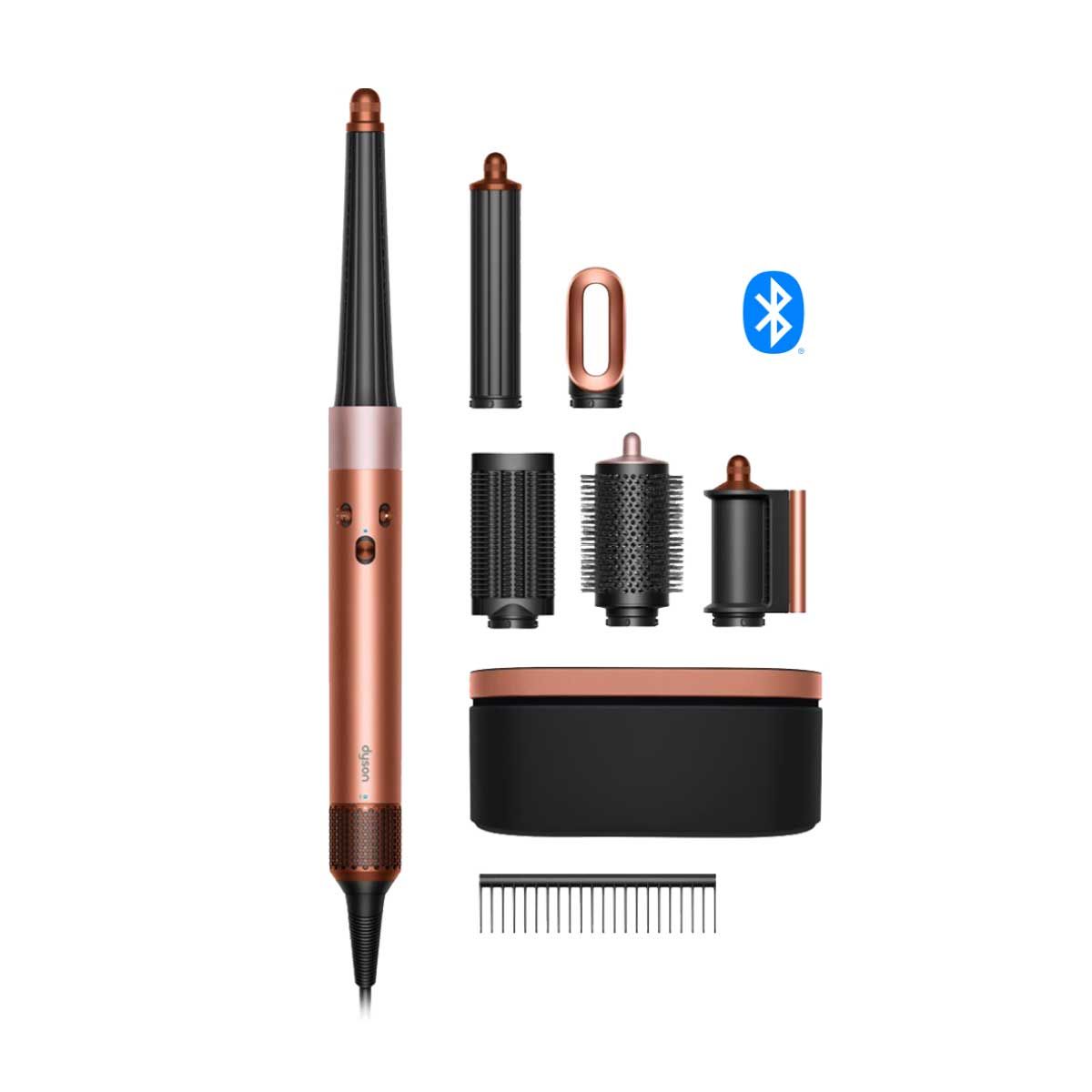 Dyson เครื่องเป่าผมพร้อมจัดแต่งทรง Airwrap id  รุ่นHS08 สีแอมเบอร์ ซิลค์/ชมพูแชมเปญ