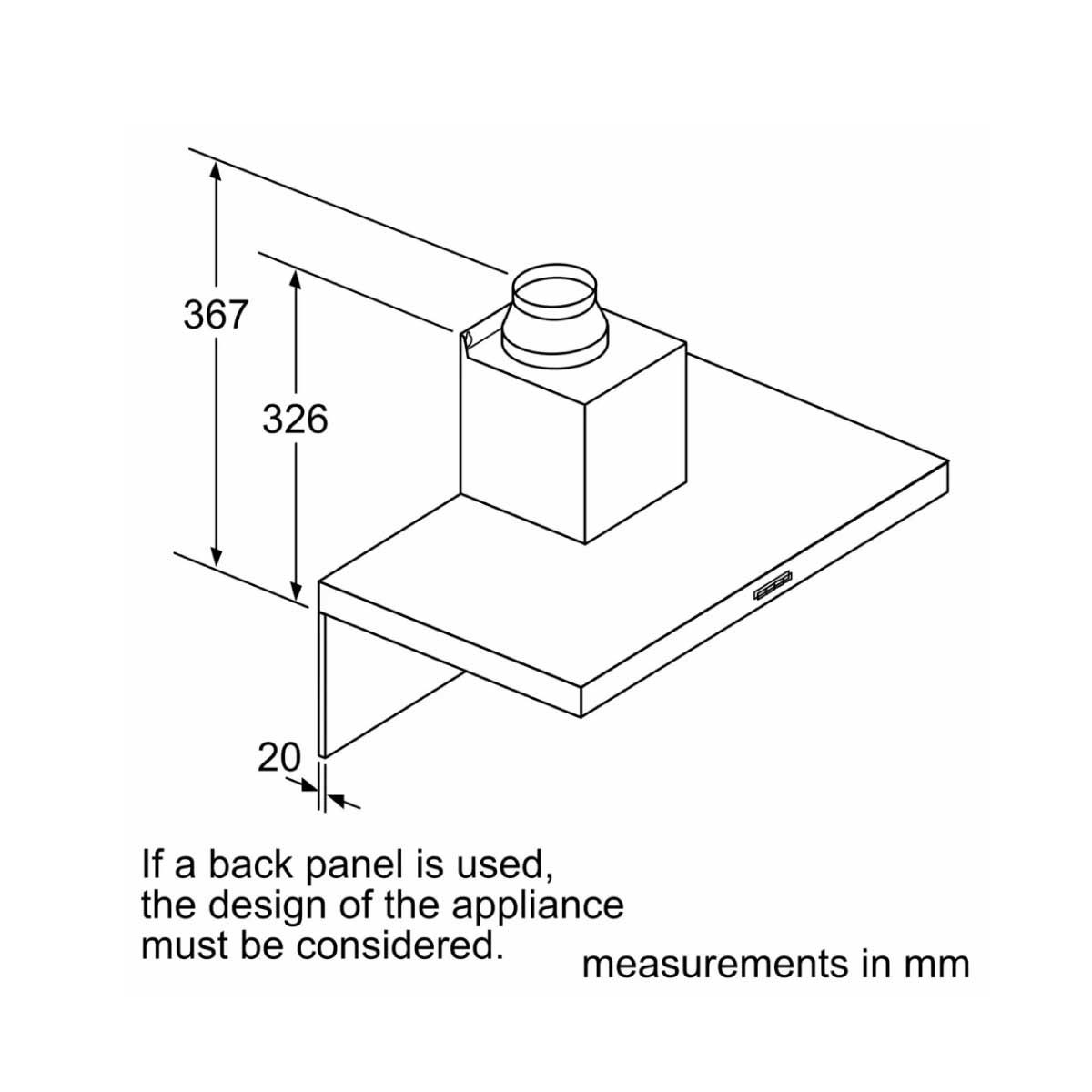 BOSCH เครื่องดูดควันติดผนัง 90 cm รุ่น DWB97FM50