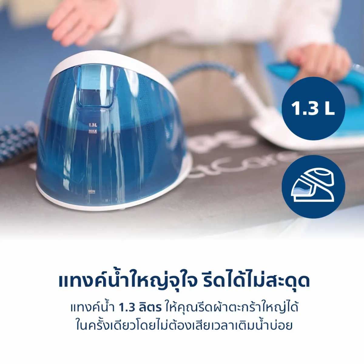 PHILIPS  เตารีดไอน้ำ 2400W 6บาร์ 1.3ลิตร รุ่น GC6815/20