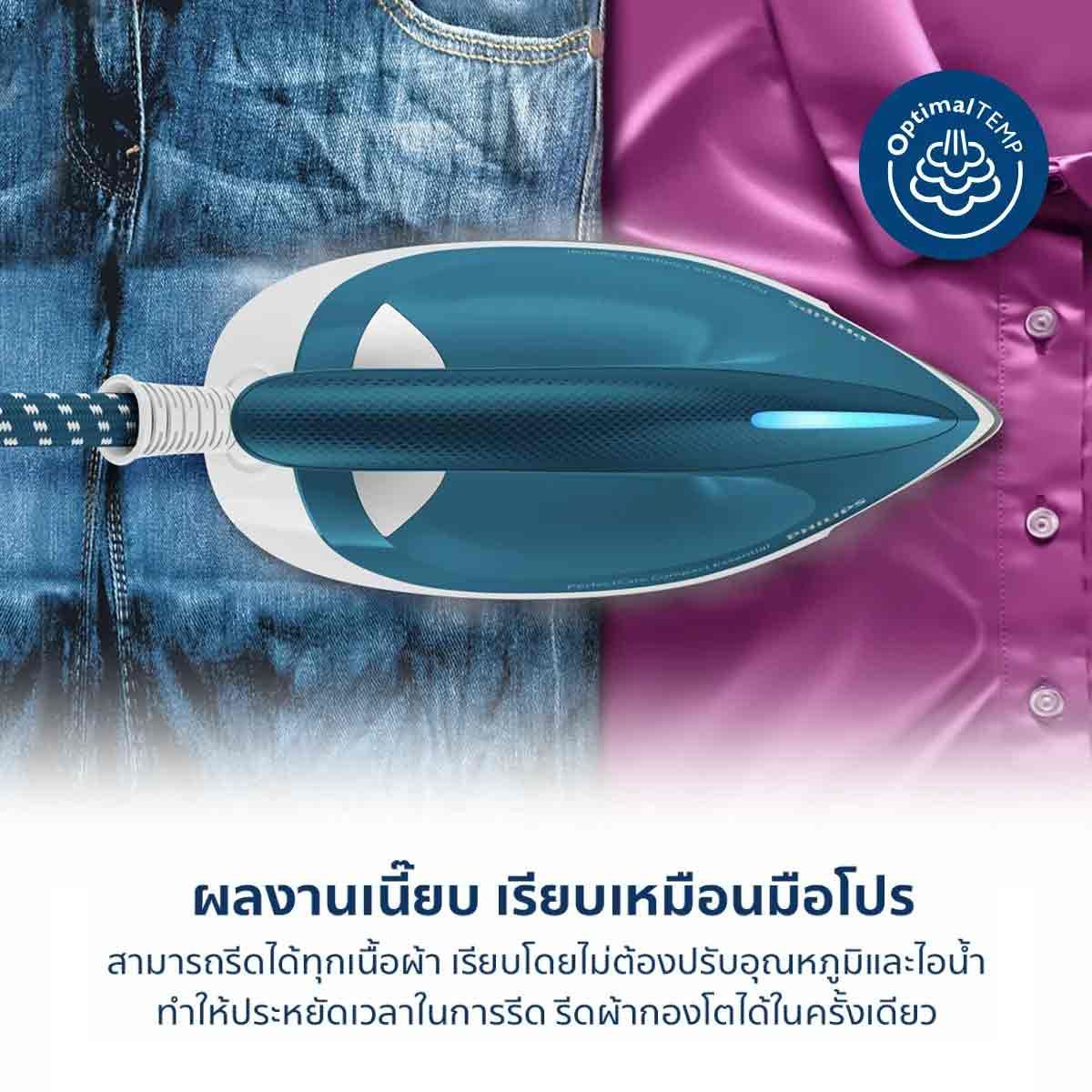 PHILIPS  เตารีดไอน้ำ 2400W 6บาร์ 1.3ลิตร รุ่น GC6815/20