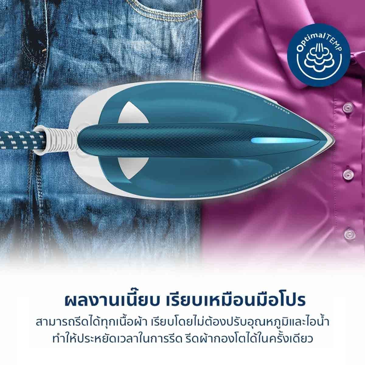 PHILIPS  เตารีดไอน้ำ 2400W 6บาร์ 1.3ลิตร รุ่น GC6815/20