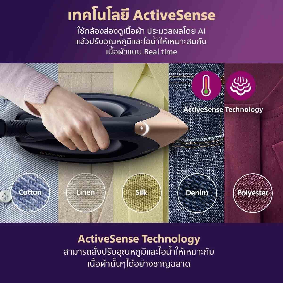 PHILIPS  เตารีดหม้อต้ม3100W Ai Series9000 รุ่นPSG9040/80