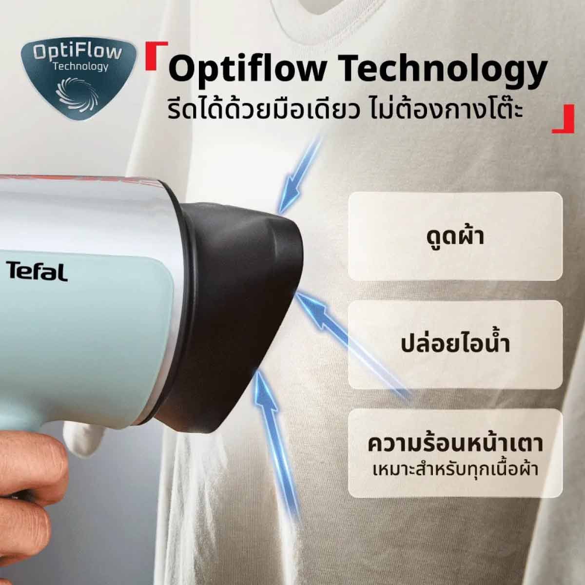 Tefal  เครื่องรีดผ้าไอน้ำสุญญากาศ1400W สีEucalyptus รุ่นDT9814F0
