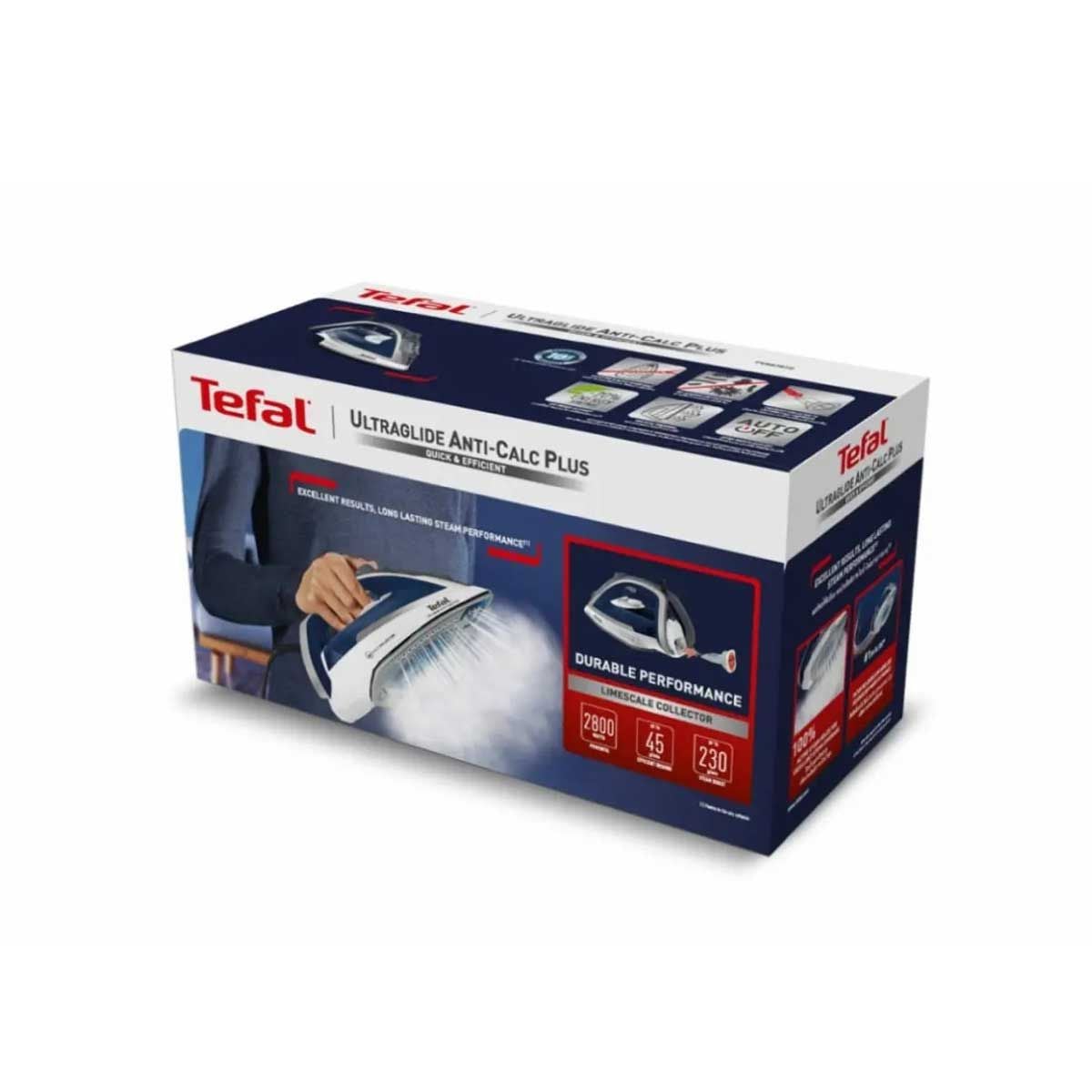 TEFAL เตารีดไอน้ำ2800W ไอน้ำ230กรัม รุ่น FV-5878T0