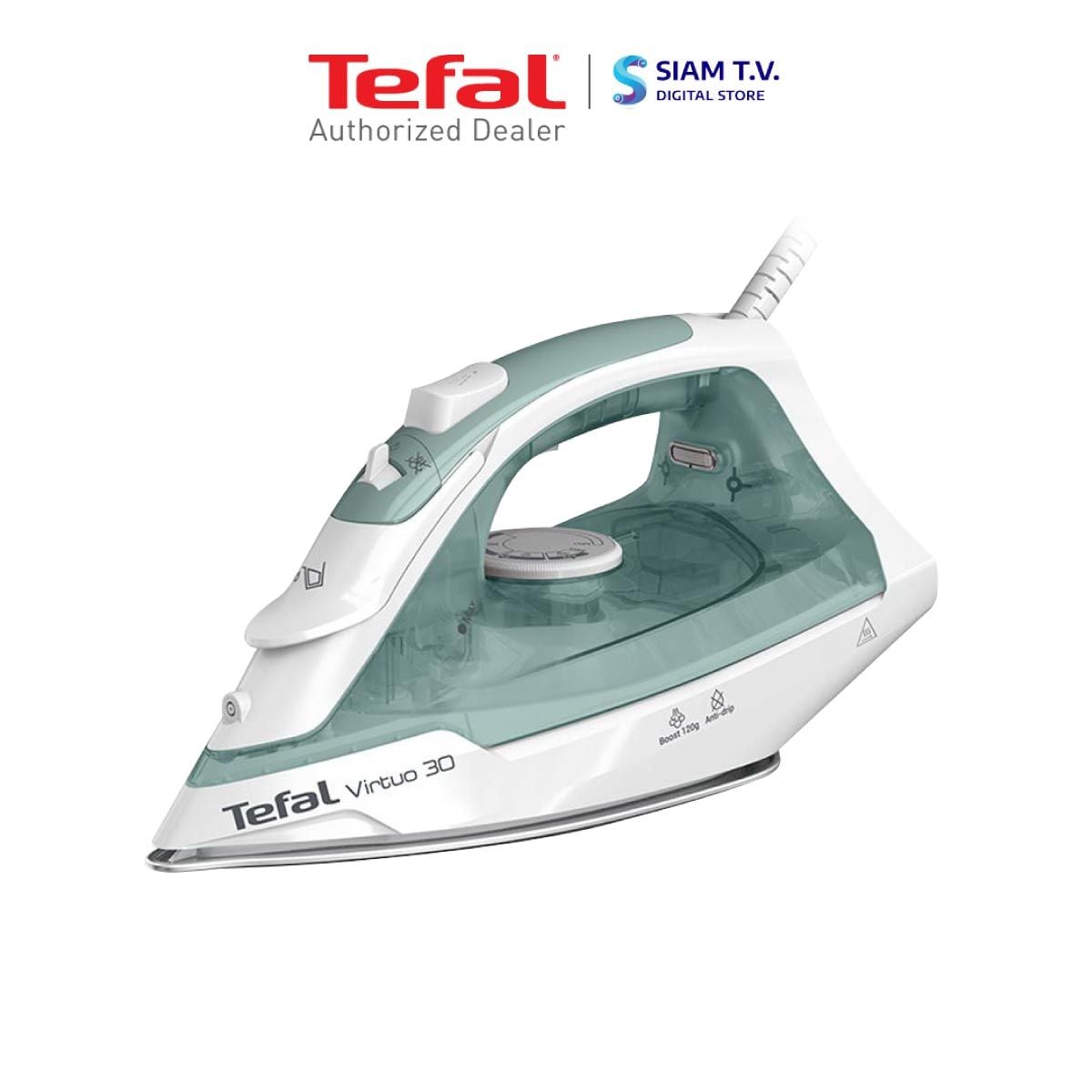 Tefal เตารีดไอน้ำ2000W สีเขียว รุ่น FV2C42T0