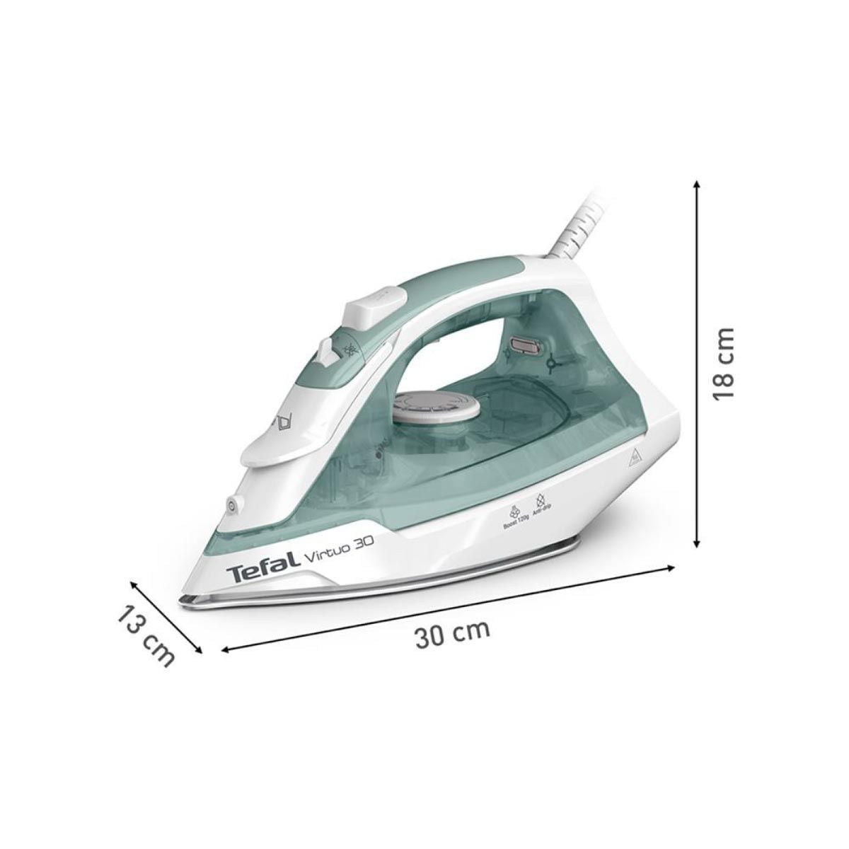 Tefal เตารีดไอน้ำ2000W สีเขียว รุ่น FV2C42T0
