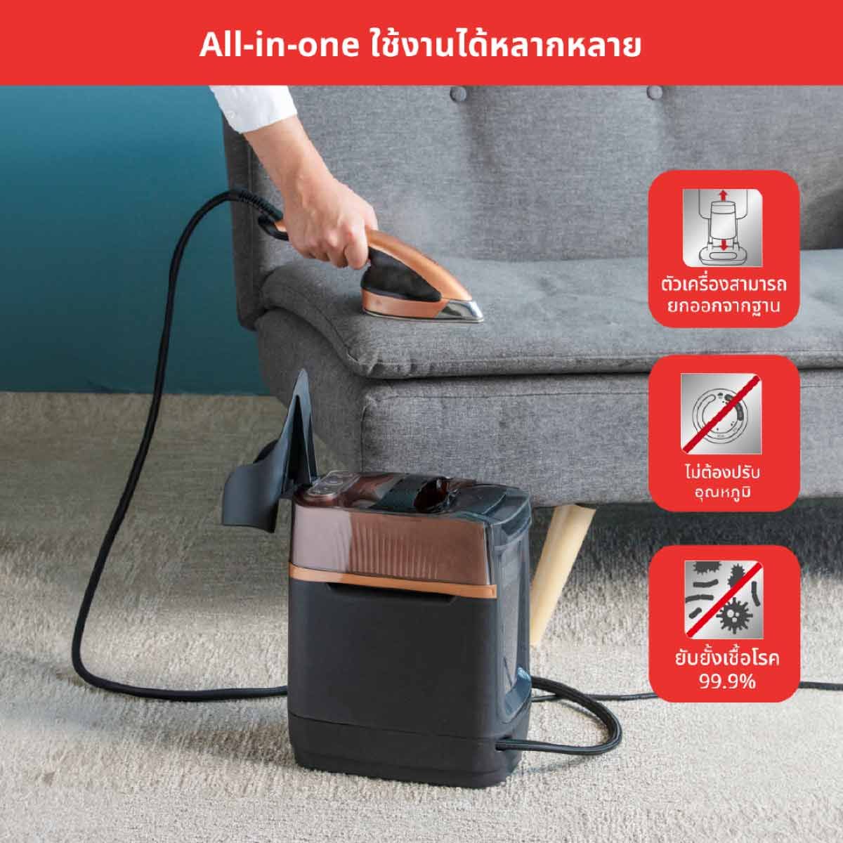 TEFAL เตารีดไอน้ำยืนรีด 2170W 5.8บาร์ ไอน้ำ200กรัม รุ่นQT2020