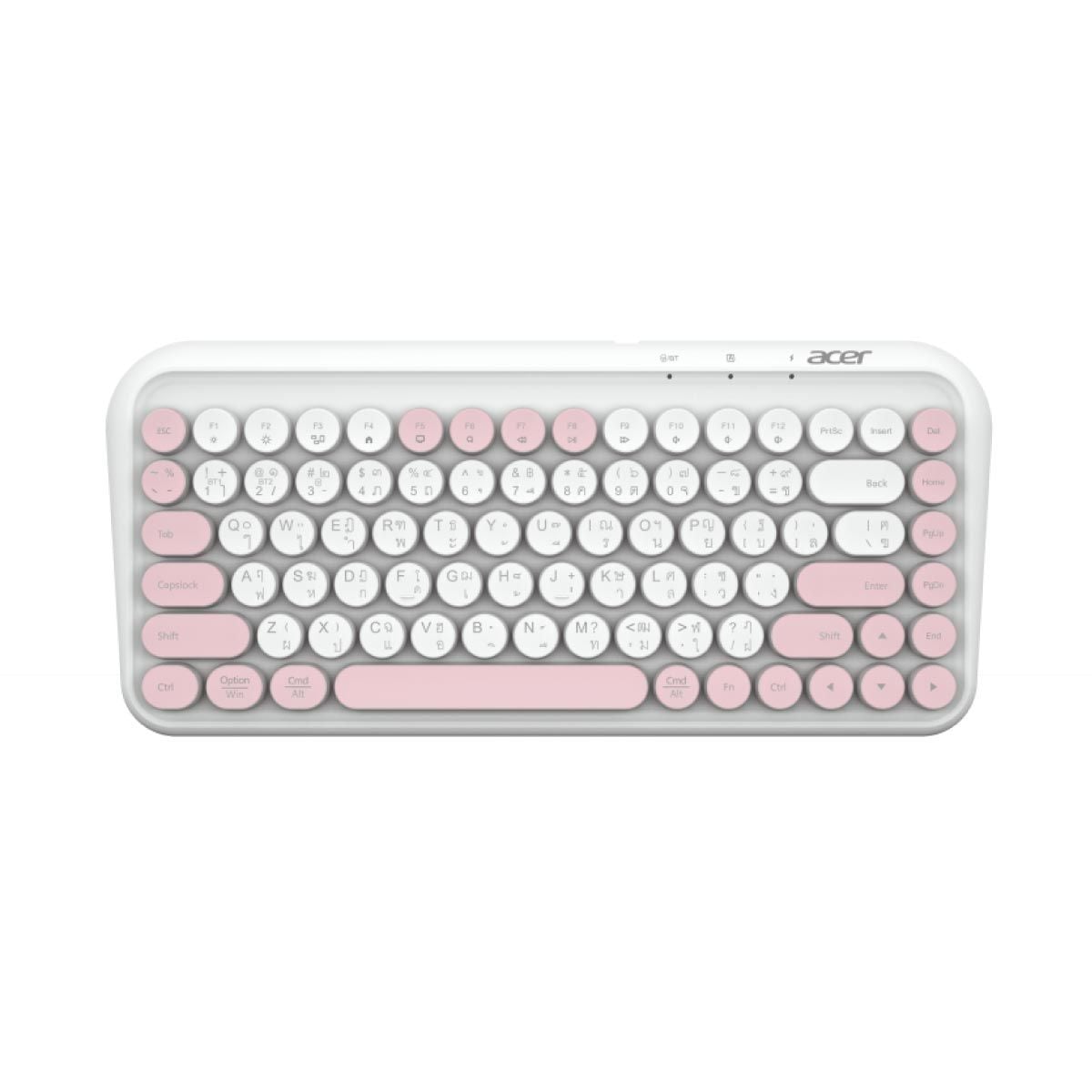 WIRELESS KEYBOARD (คีย์บอร์ดไร้สาย) ACER LW1800 (PINK-WHIT)