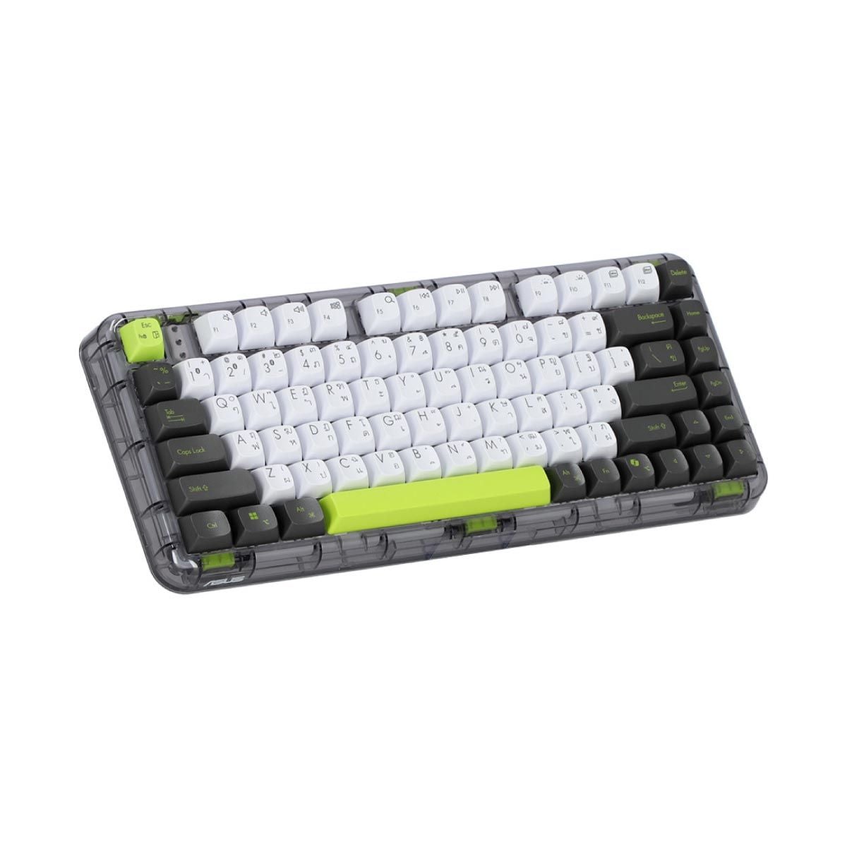 WIRELESS KEYBOARD (คีย์บอร์ดไร้สาย) ASUS JELLY75 KEYBOARD KD201 (EN/TH) - (VOLT GREEN)