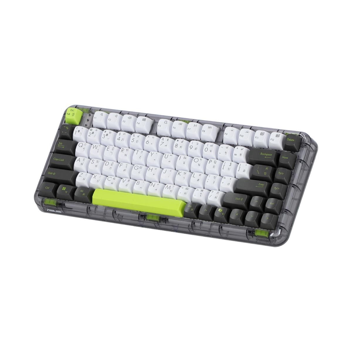 WIRELESS KEYBOARD (คีย์บอร์ดไร้สาย) ASUS JELLY75 KEYBOARD KD201 (EN/TH) - (VOLT GREEN)
