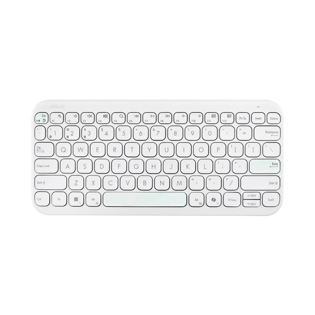 WIRELESS KEYBOARD (คีย์บอร์ดไร้สาย) ASUS MARSHMALLOW KEYBOARD KW100 (IRIDESCENT WHITE)
