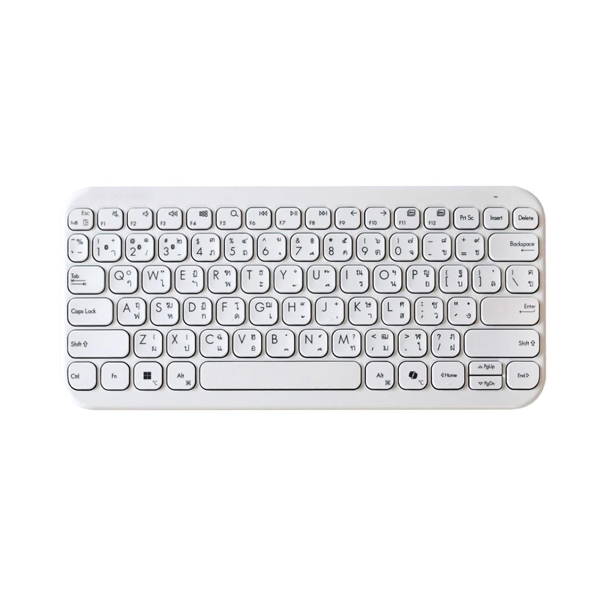 WIRELESS KEYBOARD (คีย์บอร์ดไร้สาย) ASUS MARSHMALLOW KEYBOARD KW100 (IRIDESCENT WHITE)