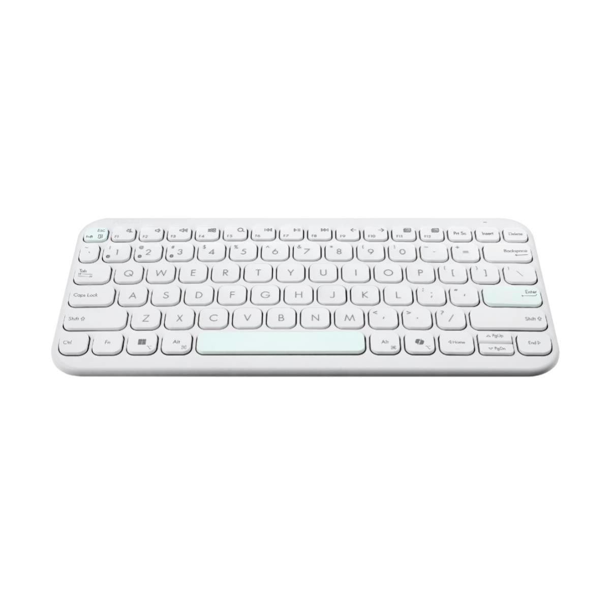 WIRELESS KEYBOARD (คีย์บอร์ดไร้สาย) ASUS MARSHMALLOW KEYBOARD KW100 (IRIDESCENT WHITE)