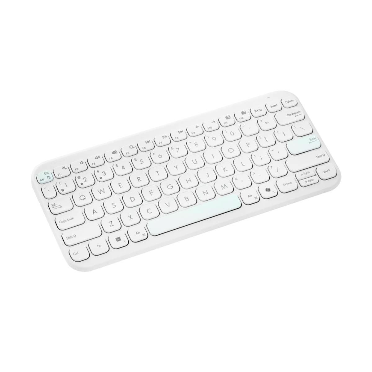 WIRELESS KEYBOARD (คีย์บอร์ดไร้สาย) ASUS MARSHMALLOW KEYBOARD KW100 (IRIDESCENT WHITE)