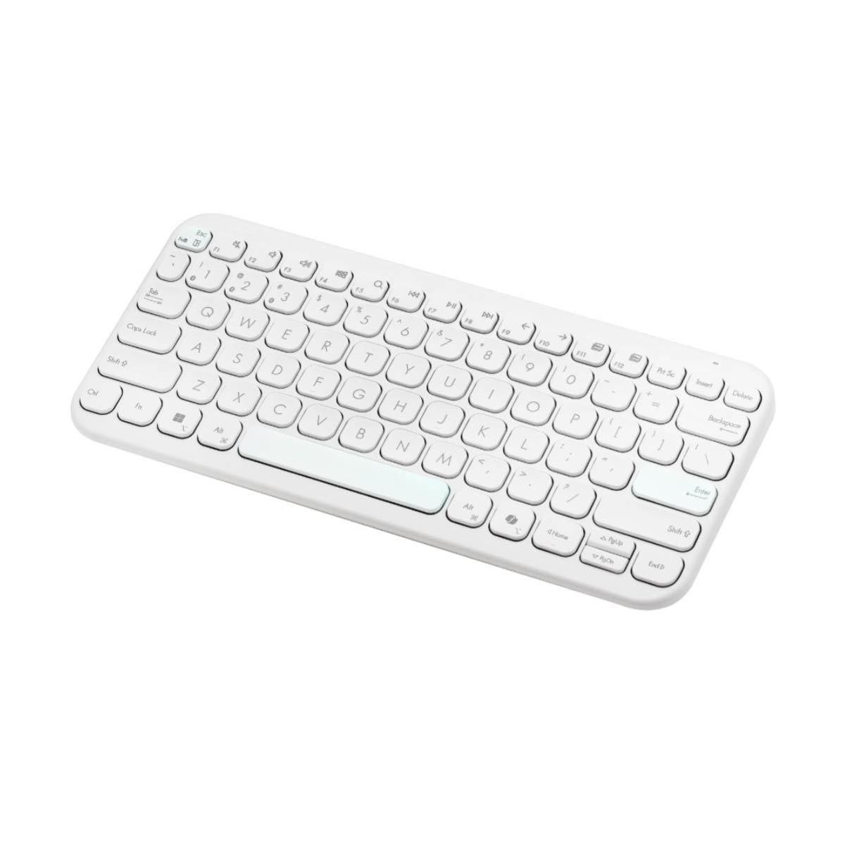 WIRELESS KEYBOARD (คีย์บอร์ดไร้สาย) ASUS MARSHMALLOW KEYBOARD KW100 (IRIDESCENT WHITE)