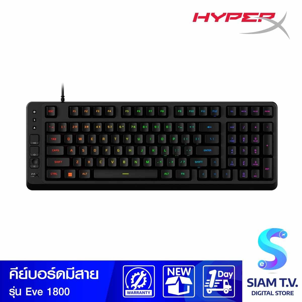 KEYBOARD (คีย์บอร์ด) HYPERX EVE 1800 - MEMBRANE SWITCH RGB EN/TH
