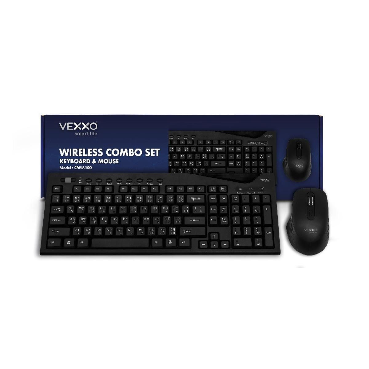 KEYBOARD & MOUSE (คีย์บอร์ดและเมาส์) VEXXO CMW-100 (F5COM-VX24-CMW1)