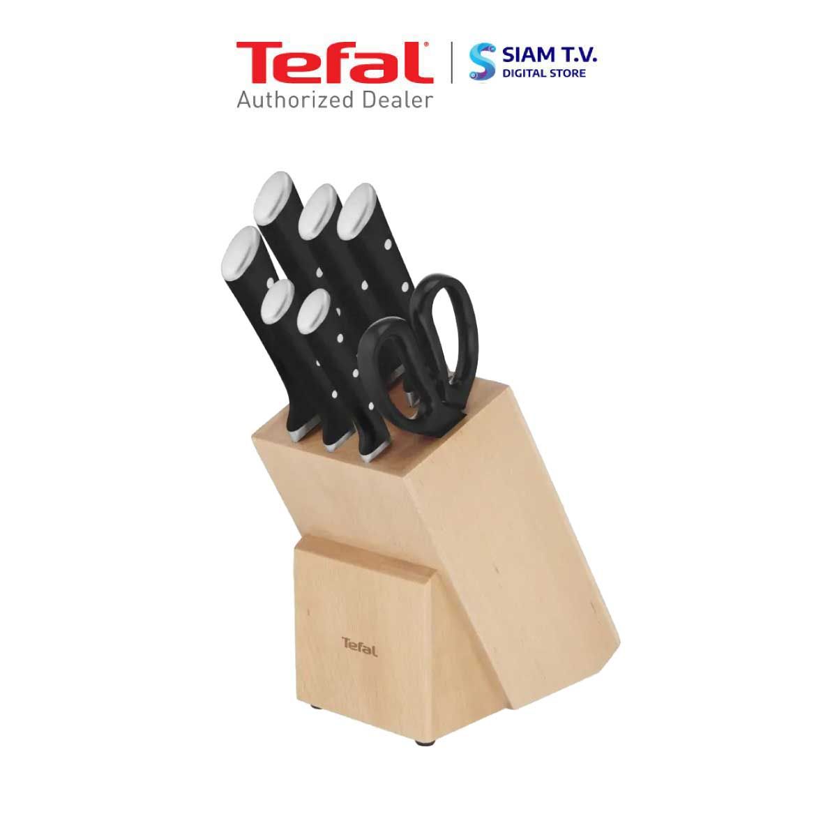 TEFAL ชุดเซ็ตมีด Ice Force 7 ชิ้น พร้อมที่จัดเก็บมีด รุ่น K232S714