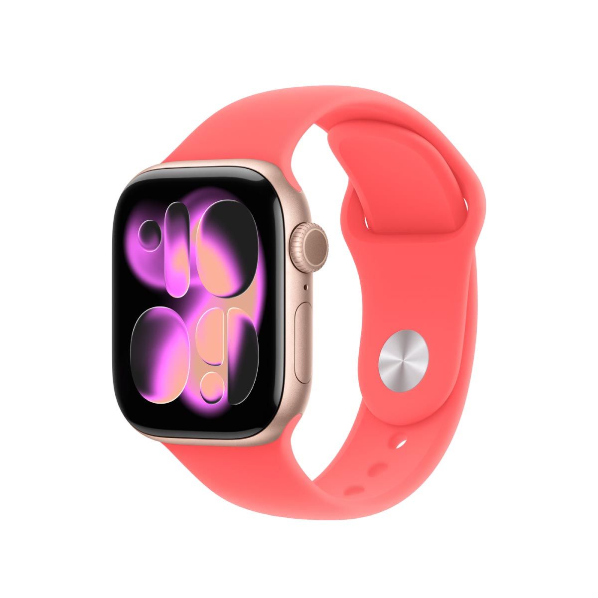 Apple สายนาฬิกา แบบ Sport Band สีชมพูสดกวาวา 42 มม. ขนาด S/M