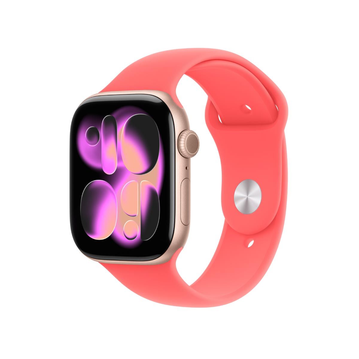 Apple สายนาฬิกา แบบ Sport Band สีชมพูสดกวาวา 46 มม. ขนาด M/L