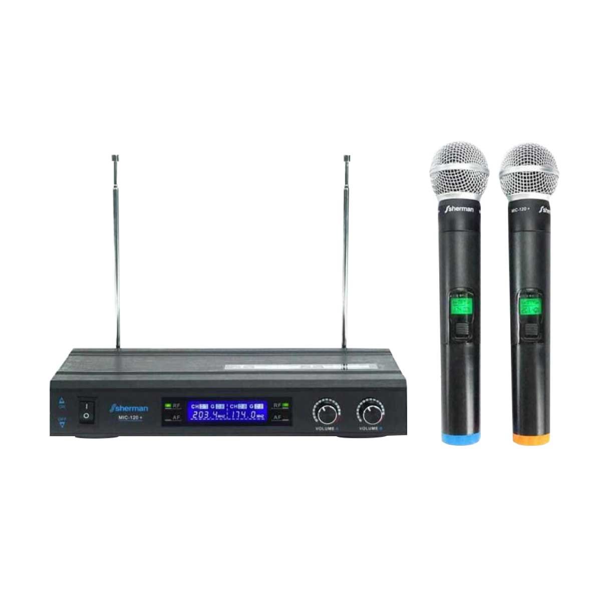 SHERMAN ชุดไมโครโฟนไร้สาย รุ่น MIC-120+ แบบไร้สาย VHF Wireless