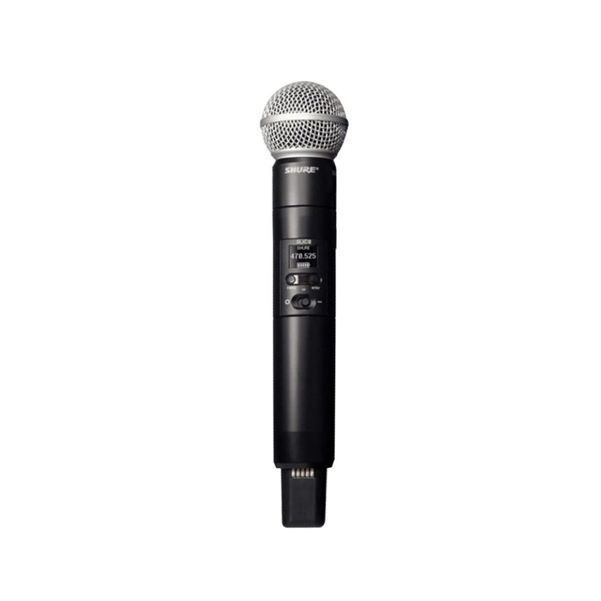 SHURE ชุดไมโครโฟนไร้สายแบบดิจิตอล รุ่น SLXD2458M55 พร้อมไมค์ SM58 จำนวน 2 ตัว