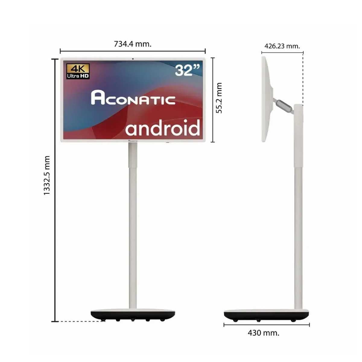 ACONATIC  Smart Monitor Move Screen Pro รุ่น 32SMU8000A มอนิเตอร์ขนาด 32 นิ้ว