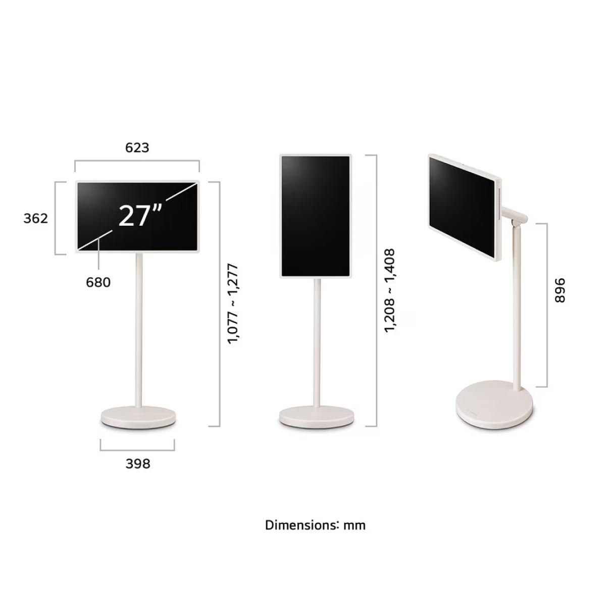 LG Motion Art Stanby ME2 Super Portable Screen  รุ่น 27LX6TDGA ขนาด 27 นิ้ว