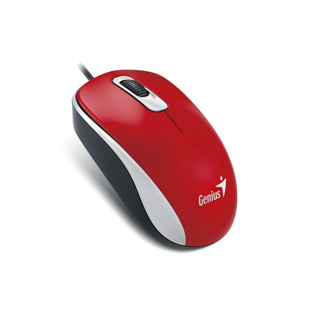 MOUSE (เมาส์) USB Optical Mouse GENIUS (DX-110) Red