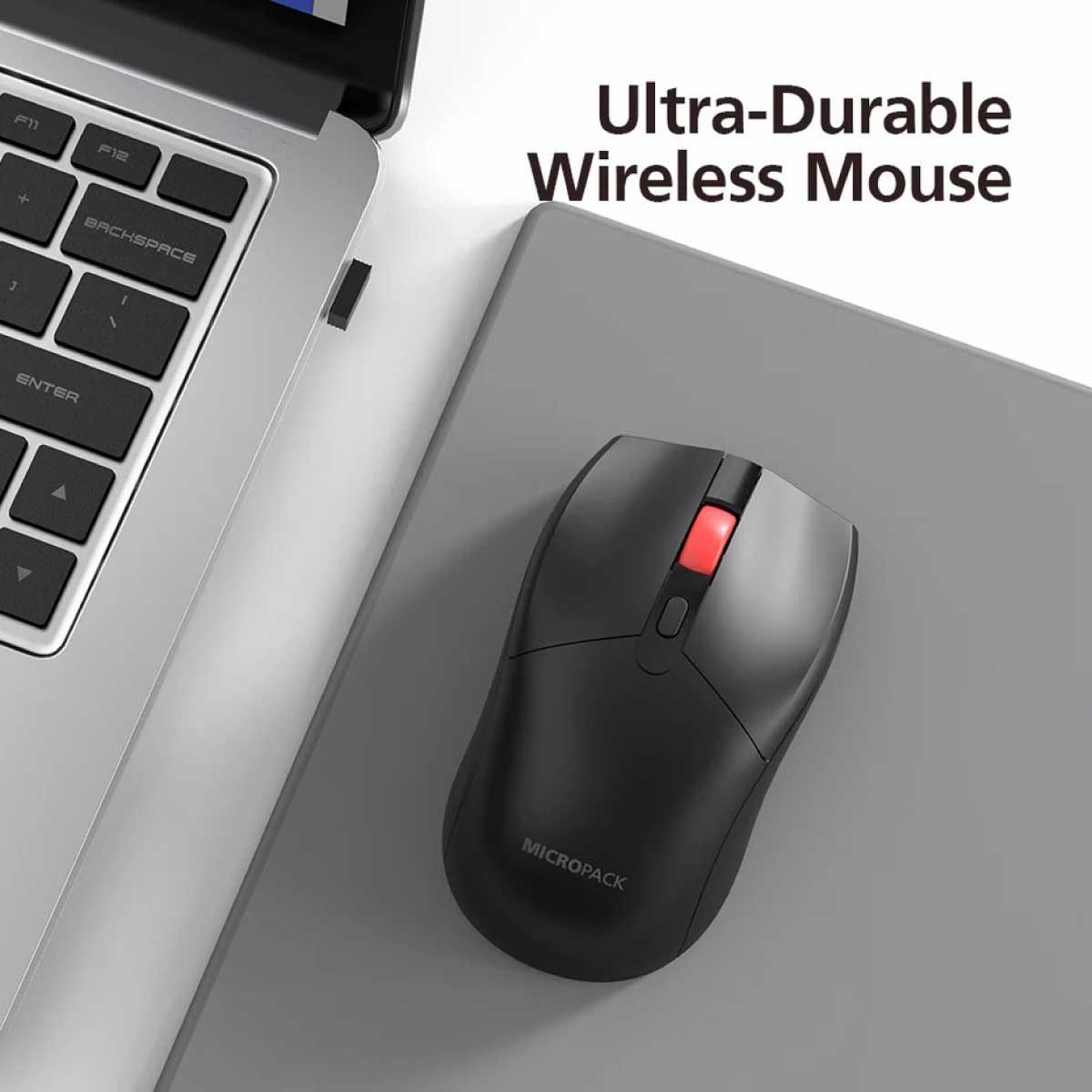 WIRELESS MOUSE (เมาส์ไร้สาย) MICROPACK MP-702W PRO (BLACK)