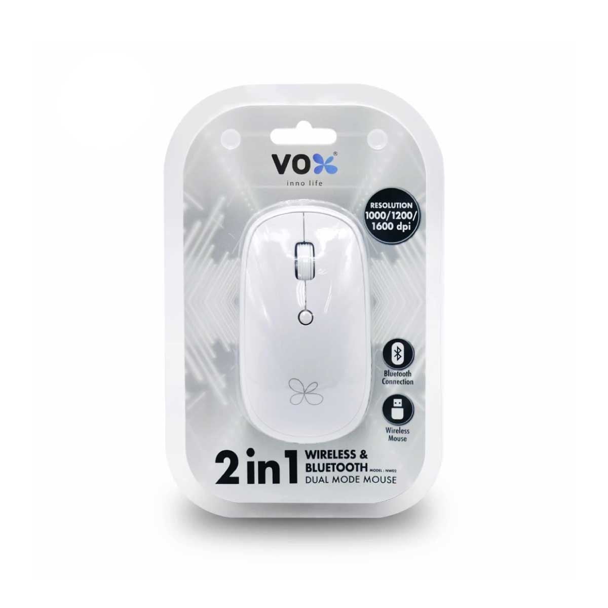 WIRELESS MOUSE (เมาส์ไร้สาย) VOX NW02 (WHITE)