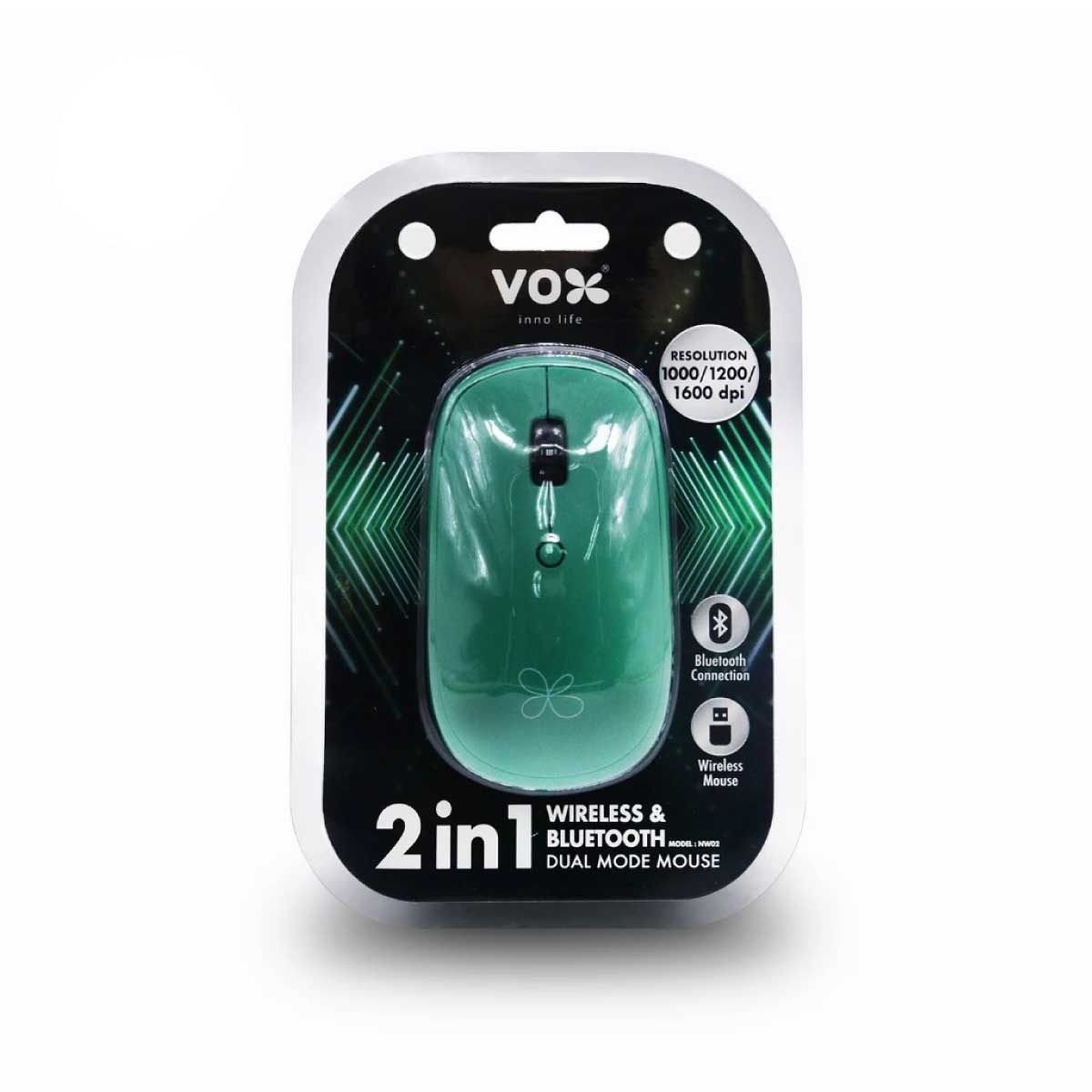 WIRELESS MOUSE (เมาส์ไร้สาย) VOX NW02 (GREEN)