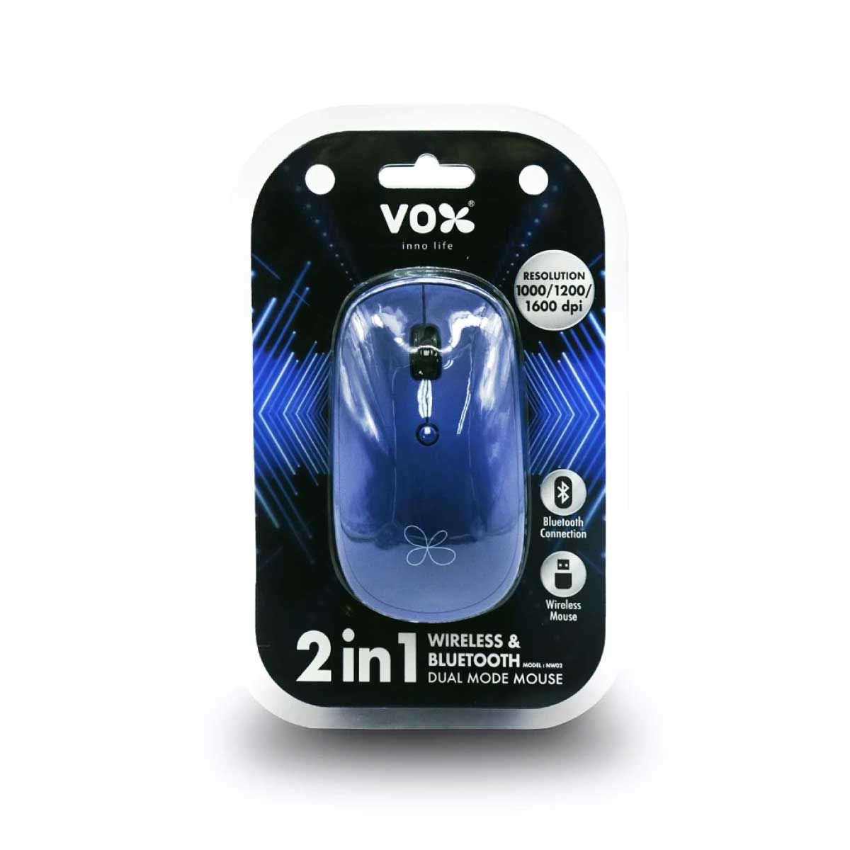 WIRELESS MOUSE (เมาส์ไร้สาย) VOX NW02 (BLUE)