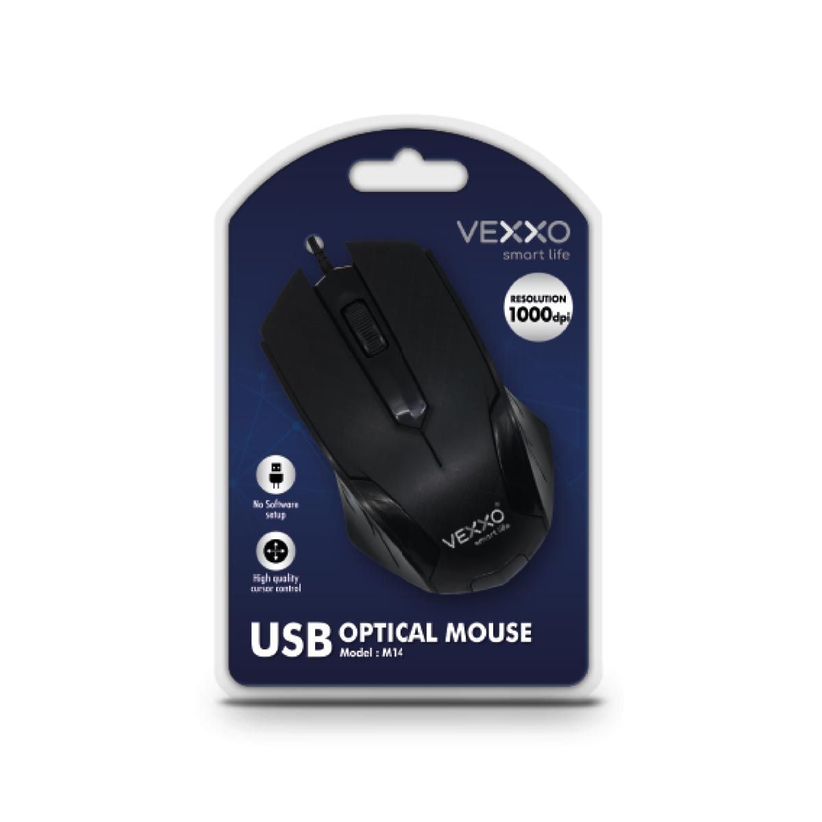MOUSE (เมาส์มีสาย) VEXXO M14 (BLACK)