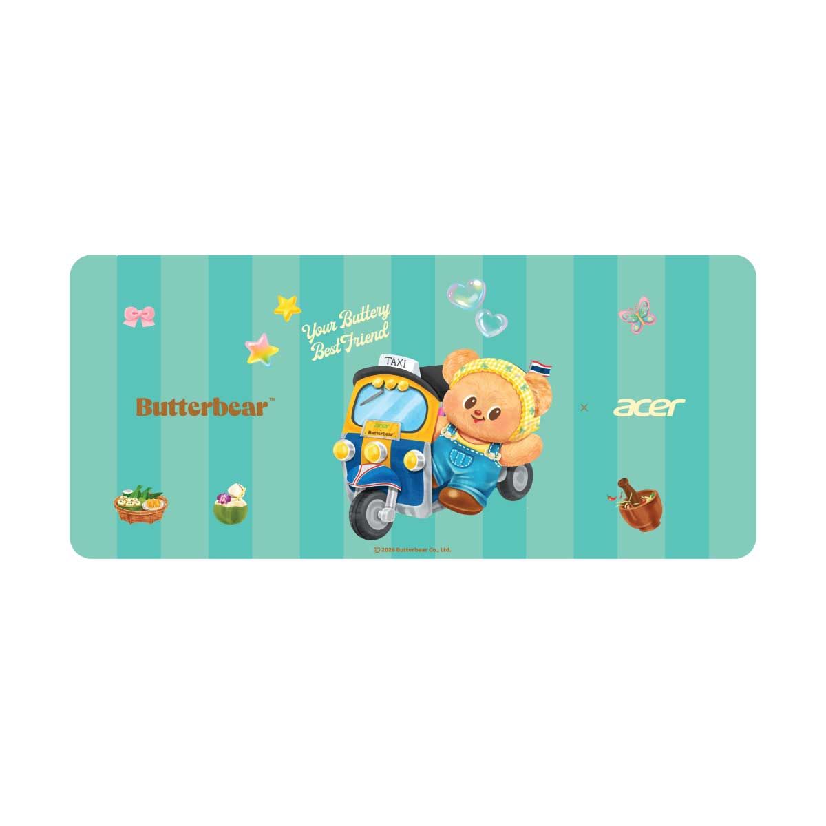 MOUSE PAD (แผ่นรองเมาส์) ACER BUTTERBEAR COMBO SET 4 (TUKTUK)