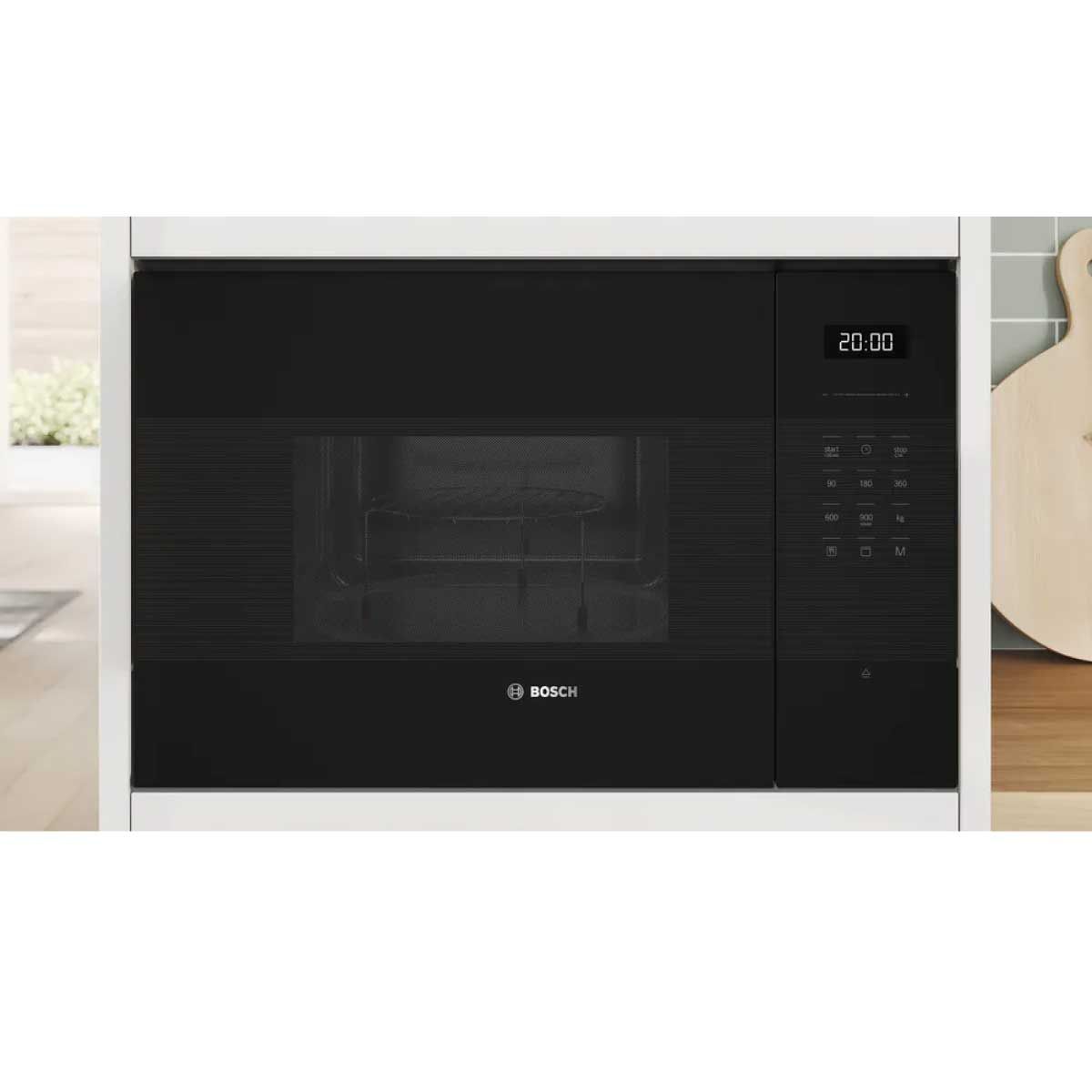 BOSCH ไมโครเวฟ-ย่าง Built-In Serie 6 ขนาด 25L 900Wดิจิตอล สีดำ รุ่นBEL554MB2