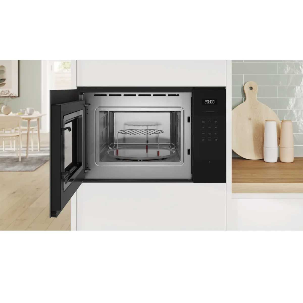 BOSCH ไมโครเวฟ-ย่าง Built-In Serie 6 ขนาด 25L 900Wดิจิตอล สีดำ รุ่นBEL554MB2