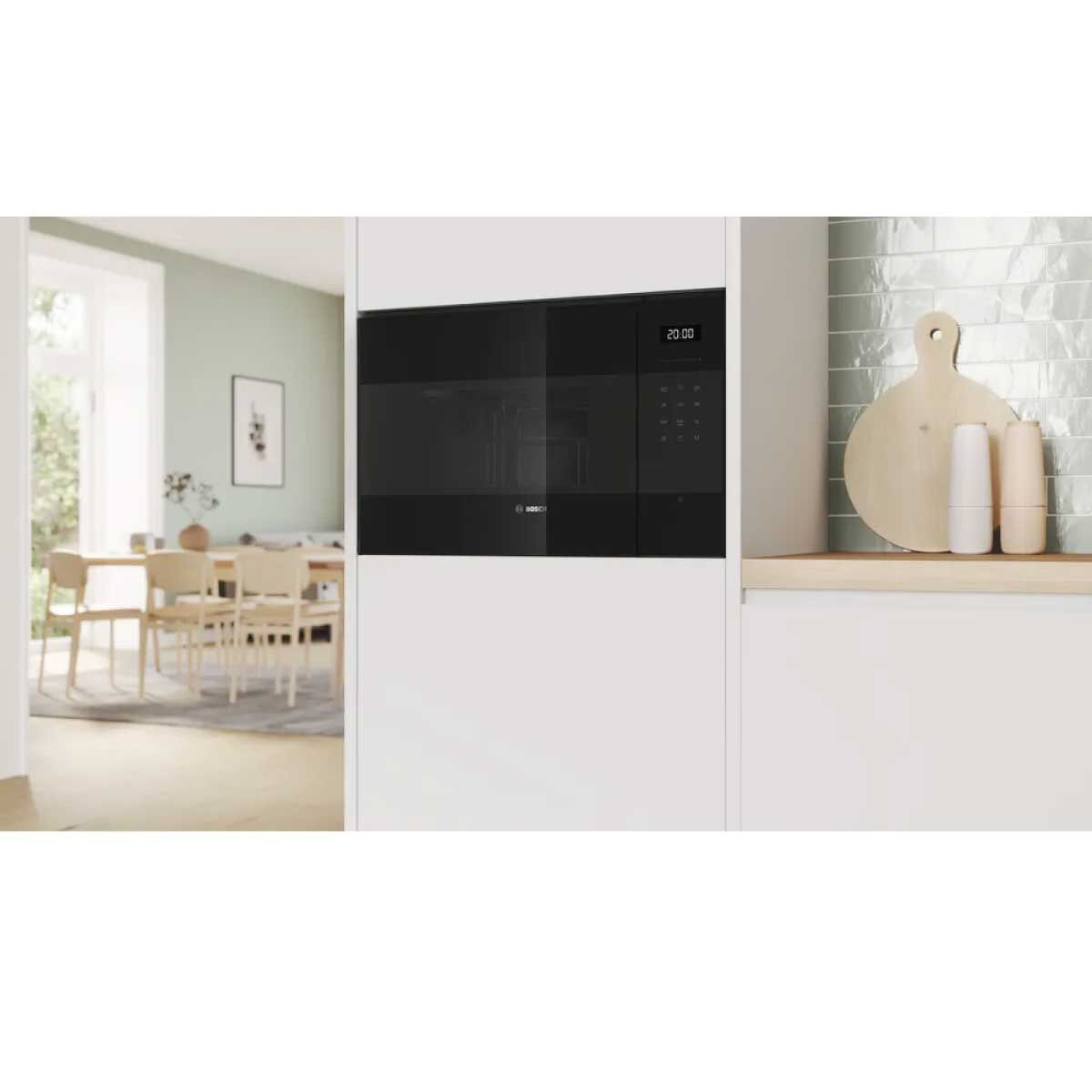 BOSCH ไมโครเวฟ-ย่าง Built-In Serie 6 ขนาด 25L 900Wดิจิตอล สีดำ รุ่นBEL554MB2