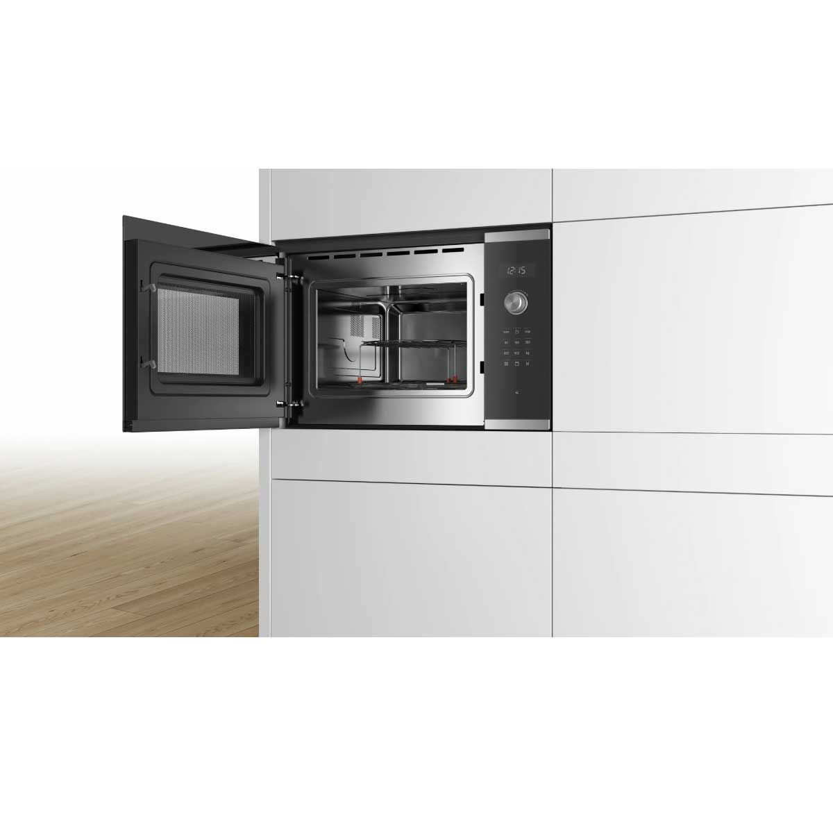 BOSCH ซีรี่ 6 Built-In ไมโครเวฟ-ย่าง 25L 900W ดิจิตอล สีดำ รุ่น BEL554MS0T