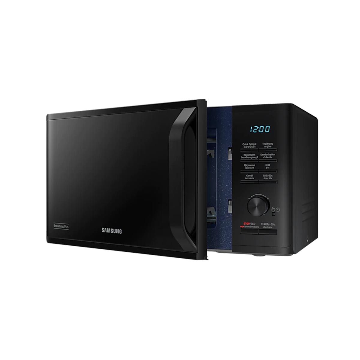 SAMSUNG ไมโครเวฟ-ย่าง 23L 800W สีดำ รุ่นMG23K3515AK/ST