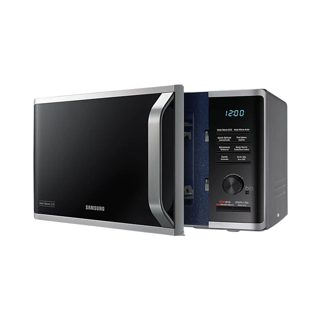 SAMSUNG  ไมโครเวฟ-ย่าง 23L 800W สีเงิน รุ่น MG23K3575AS/ST