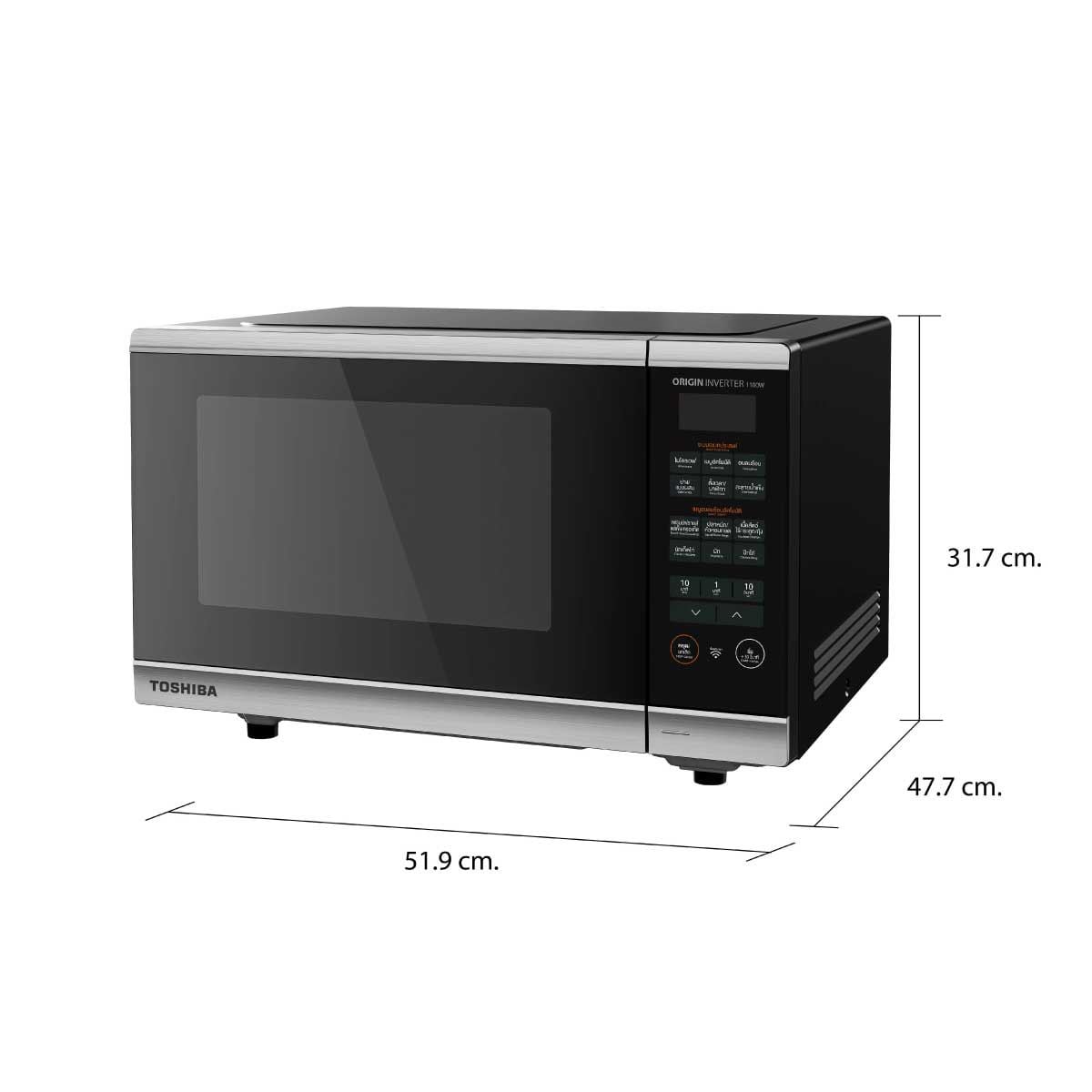 TOSHIBA ไมโครเวฟ34ลิตร เวฟ-ย่าง-อบ สีดำ รุ่นML3- SEC34SF(BK)