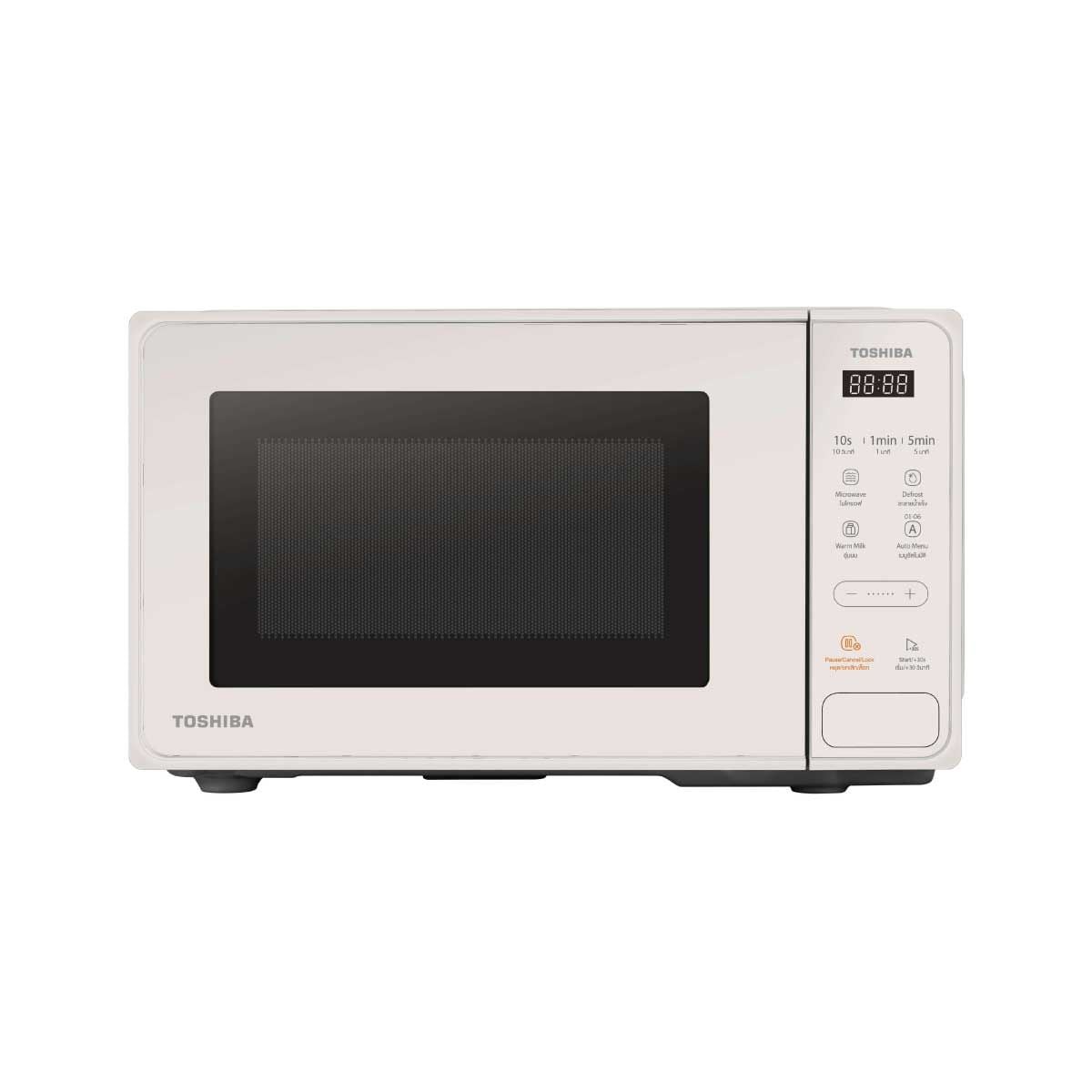 TOSHIBA ไมโครเวฟ20ลิตร 800W ดิจิตอล สีครีม รุ่นMM2- EM20PC(IV)