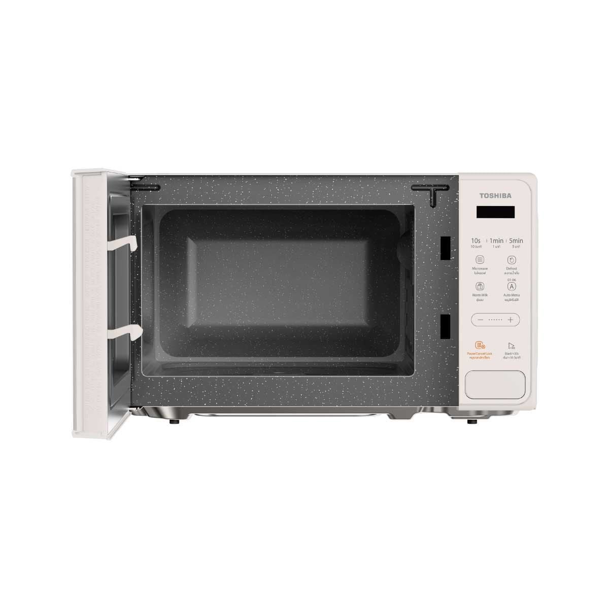 TOSHIBA ไมโครเวฟ20ลิตร 800W ดิจิตอล สีครีม รุ่นMM2- EM20PC(IV)