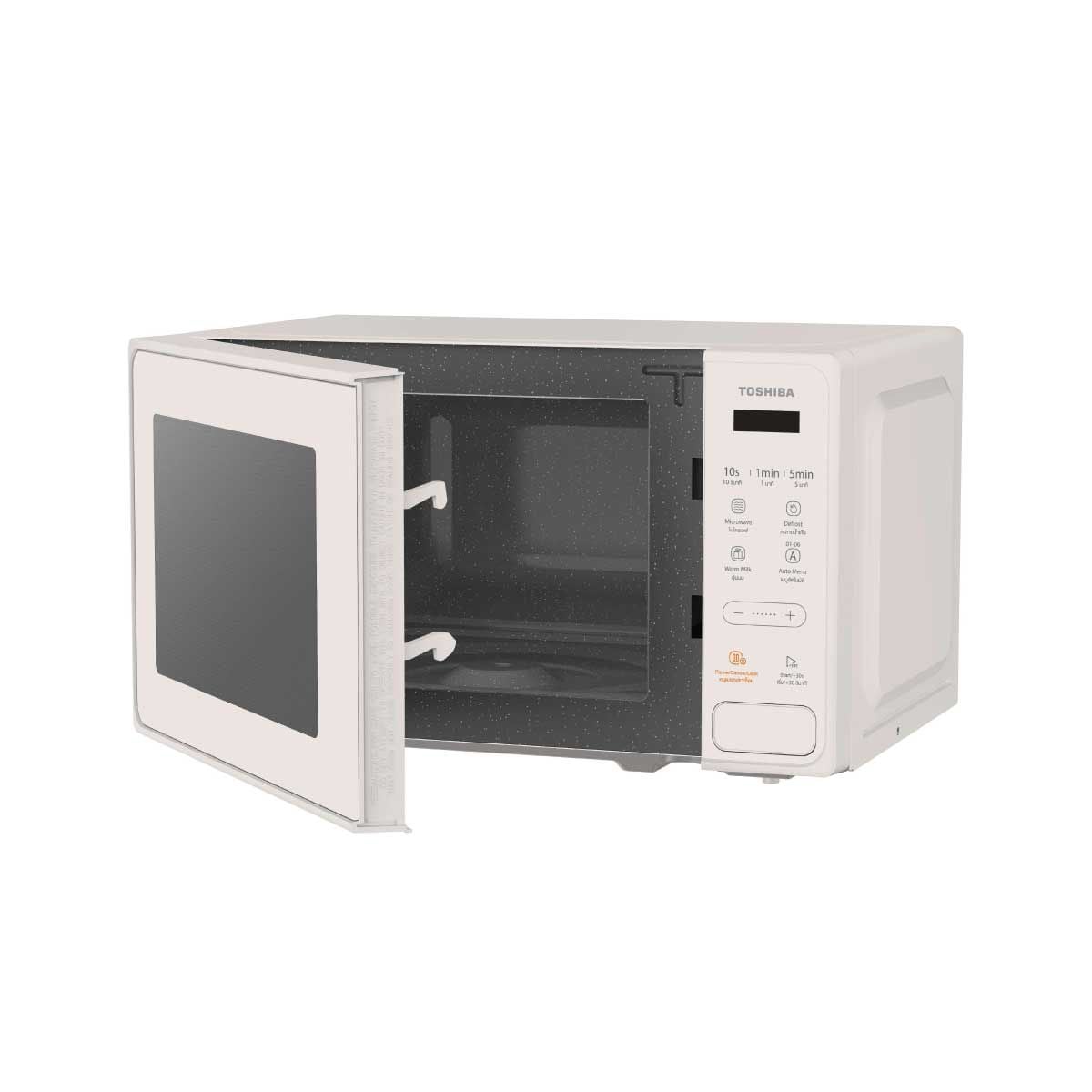 TOSHIBA ไมโครเวฟ20ลิตร 800W ดิจิตอล สีครีม รุ่นMM2- EM20PC(IV)