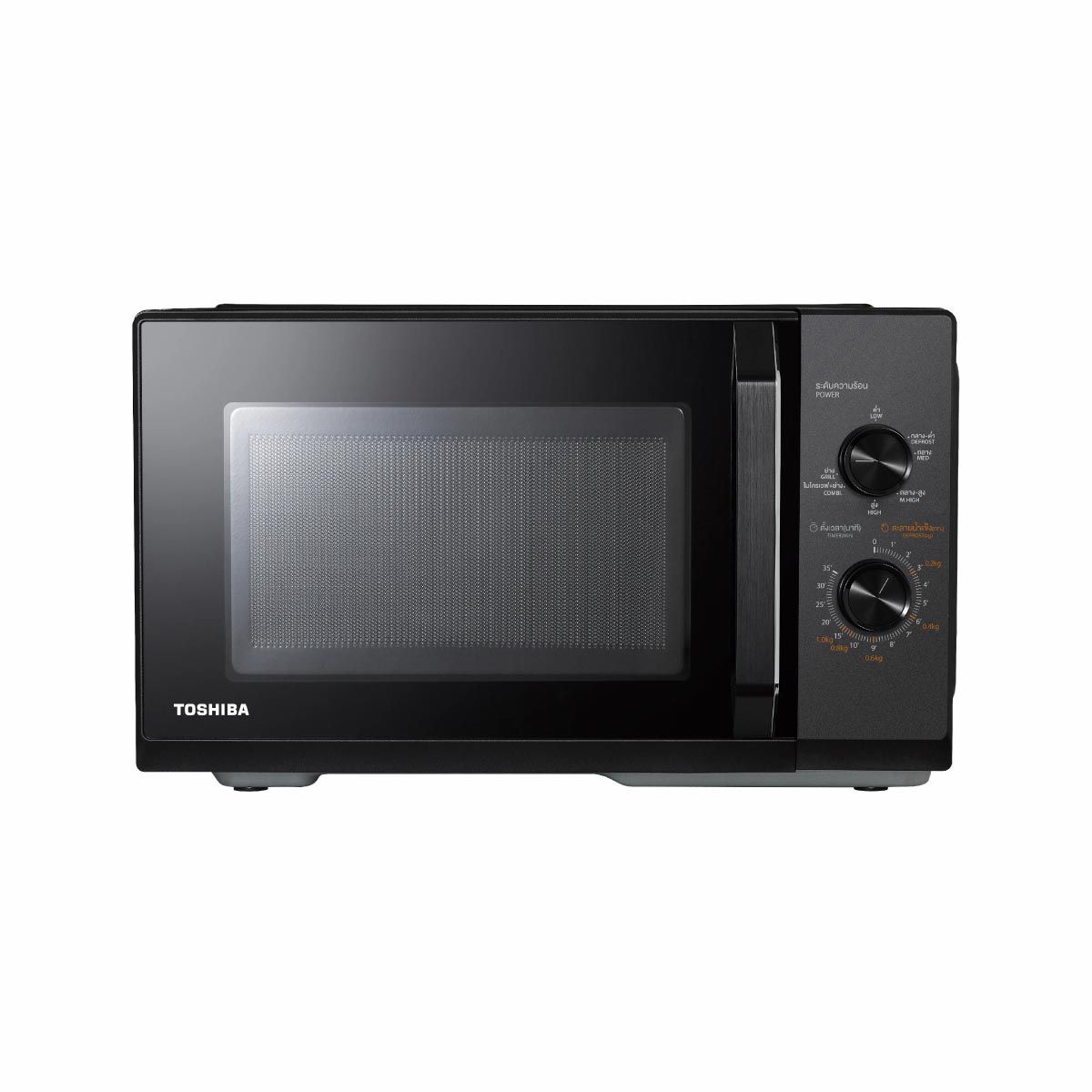 TOSHIBA ไมโครเวฟ-ย่าง 25 ลิตร สีดำ รุ่น MW3-MG25PC(BK)