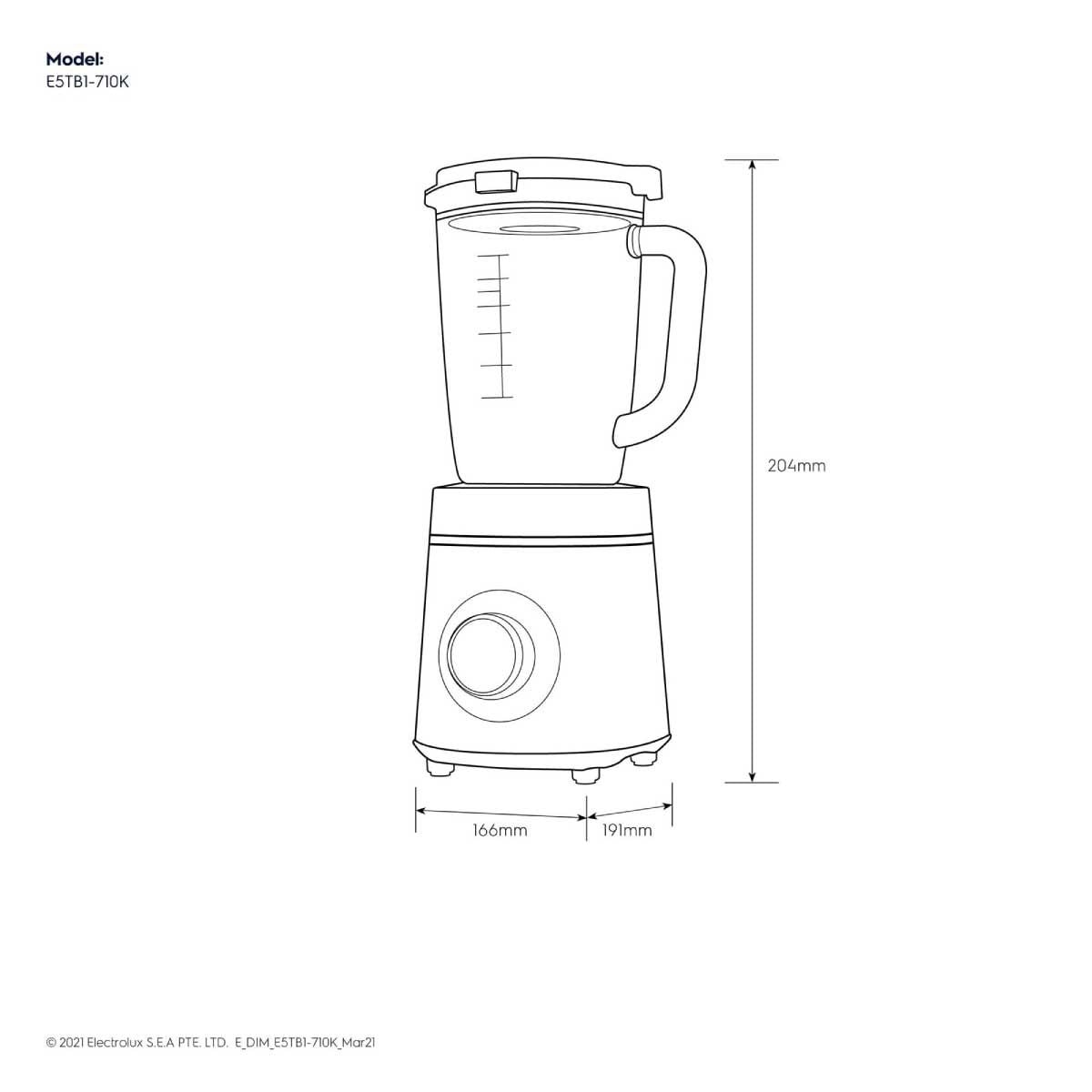 ELECTROLUX  เครื่องปั่น1.75ลิตร รุ่นE5TB1-710K