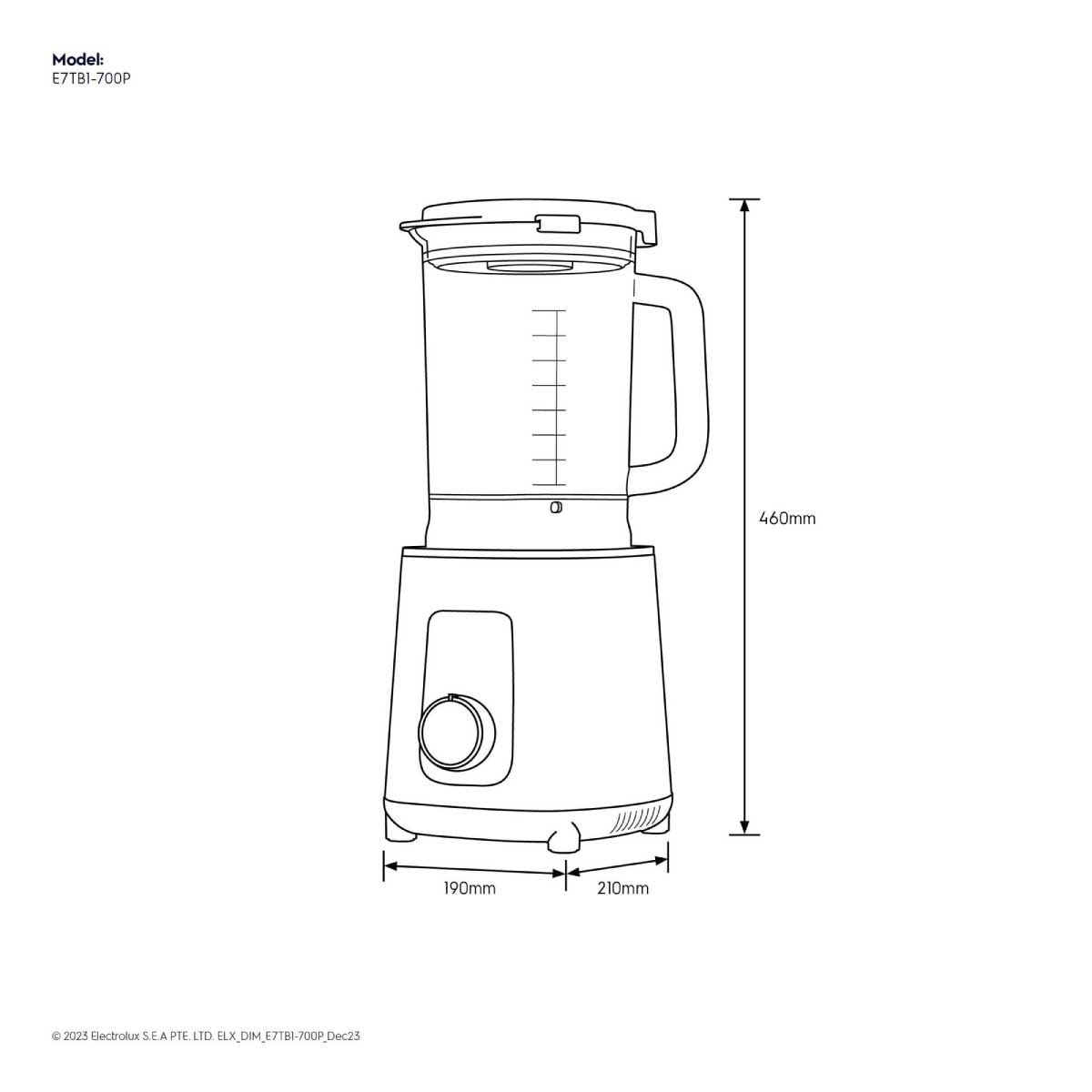 ELECTROLUX เครื่องปั่น1.75ลิตร รุ่น E7TB1-700P