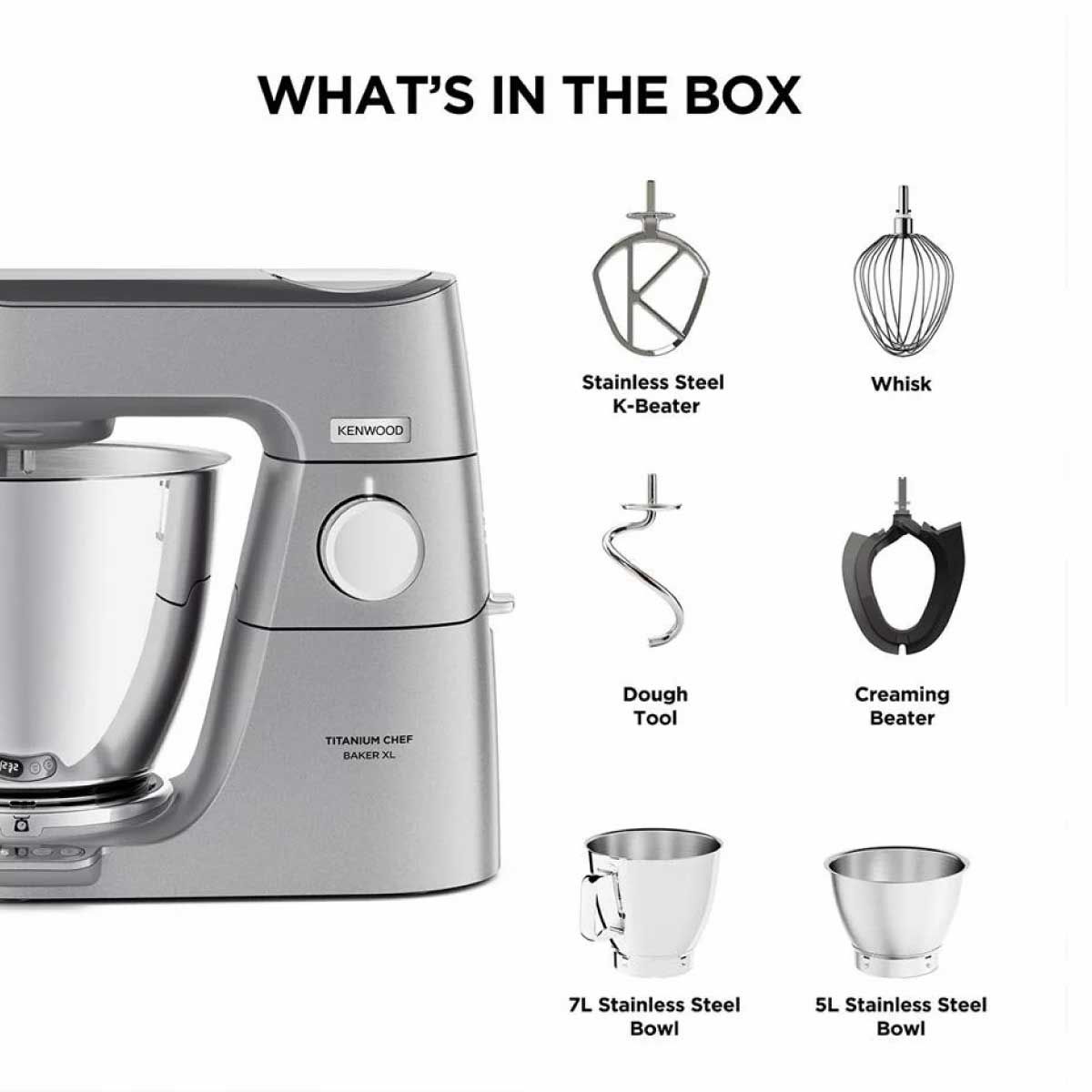 KENWOOD เครื่องผสมอาหาร7L มีนาฬิกาและที่ชั่ง รุ่นKVL85.00 4SI