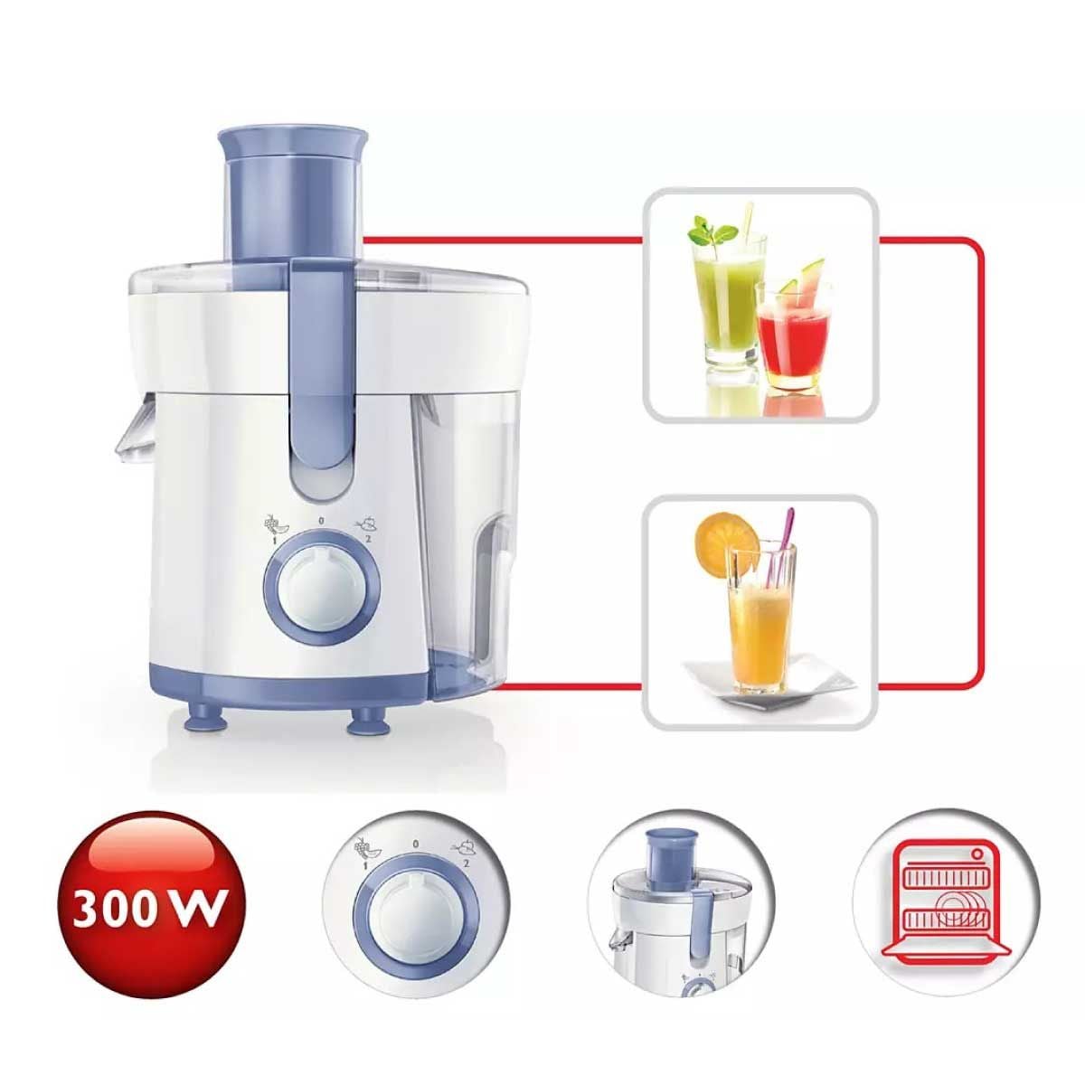 PHILIPS Daily Collection เครื่องสกัดน้ำผลไม้ รุ่น HR1811/71